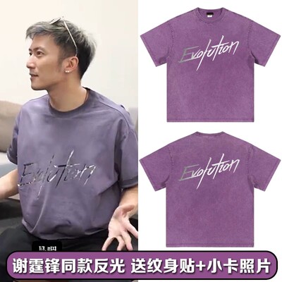 谢霆锋演唱会同款水洗短袖T恤