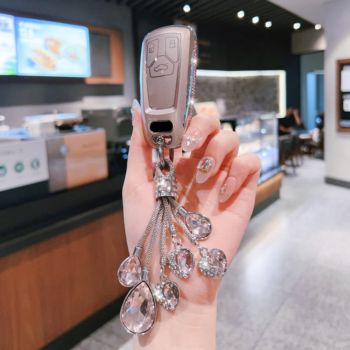 适用于奥迪a6l钥匙套a4l车钥匙q5l壳a7 a8 q7 q8 a5 q3 a3 2l包