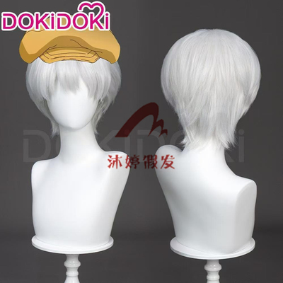 沐婷 石纪元 西园寺羽京cosplay假发打毛顶银色短发