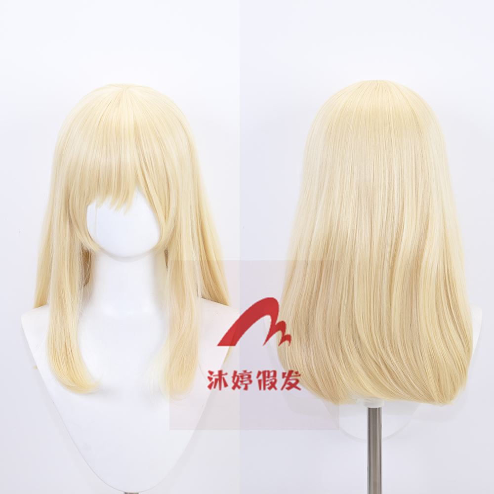 沐婷 BanG Dream 三角初华cos假发 白金色长头皮顶现货