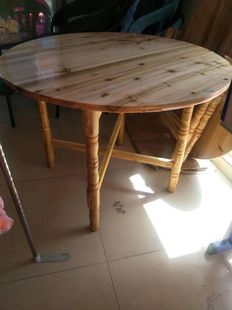 广西南宁实木杉木1.2米1.5米1.6米大圆桌面圆台面可订制餐桌南宁