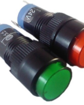 圆形正方形长方形带灯按关LA12Y/F/J-11 SA12 5脚8脚银点开孔12mm