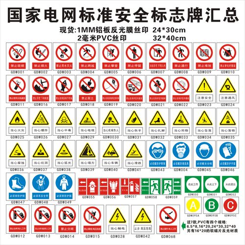 国家电网企业标准安全标识汇总