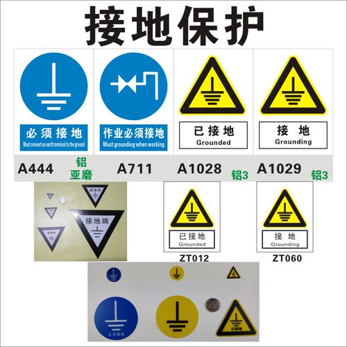 接地保护相序标识贴铝板PVC