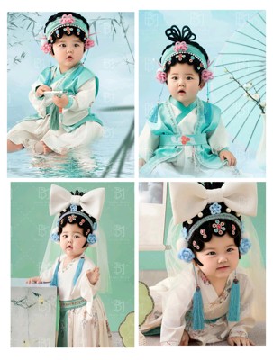 儿童摄影服装2025年新款影楼拍照主题套装古风国朝白娘子小青蛇