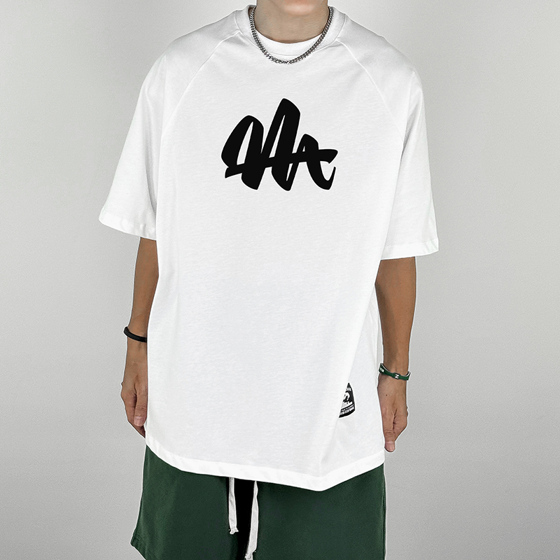 插肩袖五分袖魔天斧超宽松嘻哈