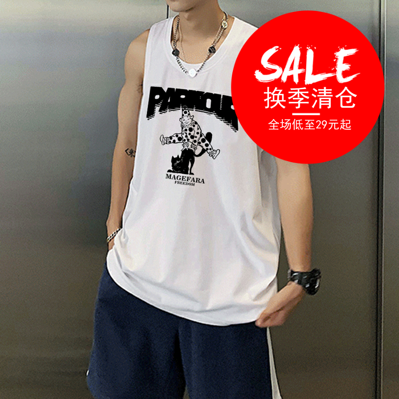 健身无袖t恤魔天斧宽松夏季
