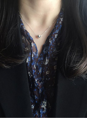 韩国ins风冷淡风925极简女生项链