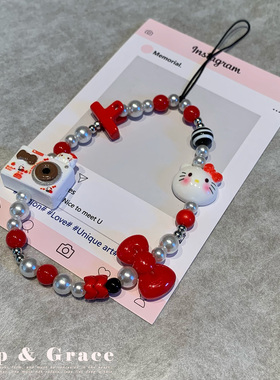 Grip Grace Kitty猫手机链diy手腕挂绳挂饰ccd相机挂件挂链