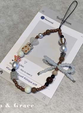 Grip Grace相机挂绳手腕链手机串珠挂绳相机装饰配件ccd链条绳子