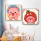 小海狸loopy免打孔装 饰画可爱卡通治愈系动漫挂画儿童房床头壁画