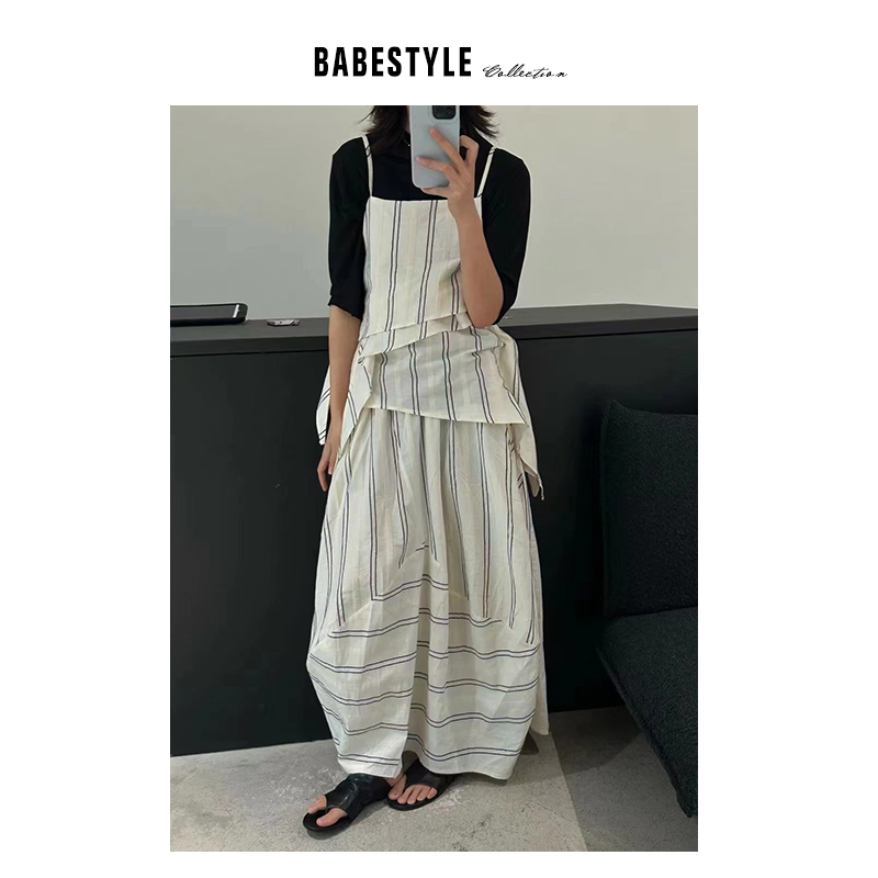 BABESTYLE |“ 清冷文艺感”小众设计不规则吊带+廓形结构半身裙