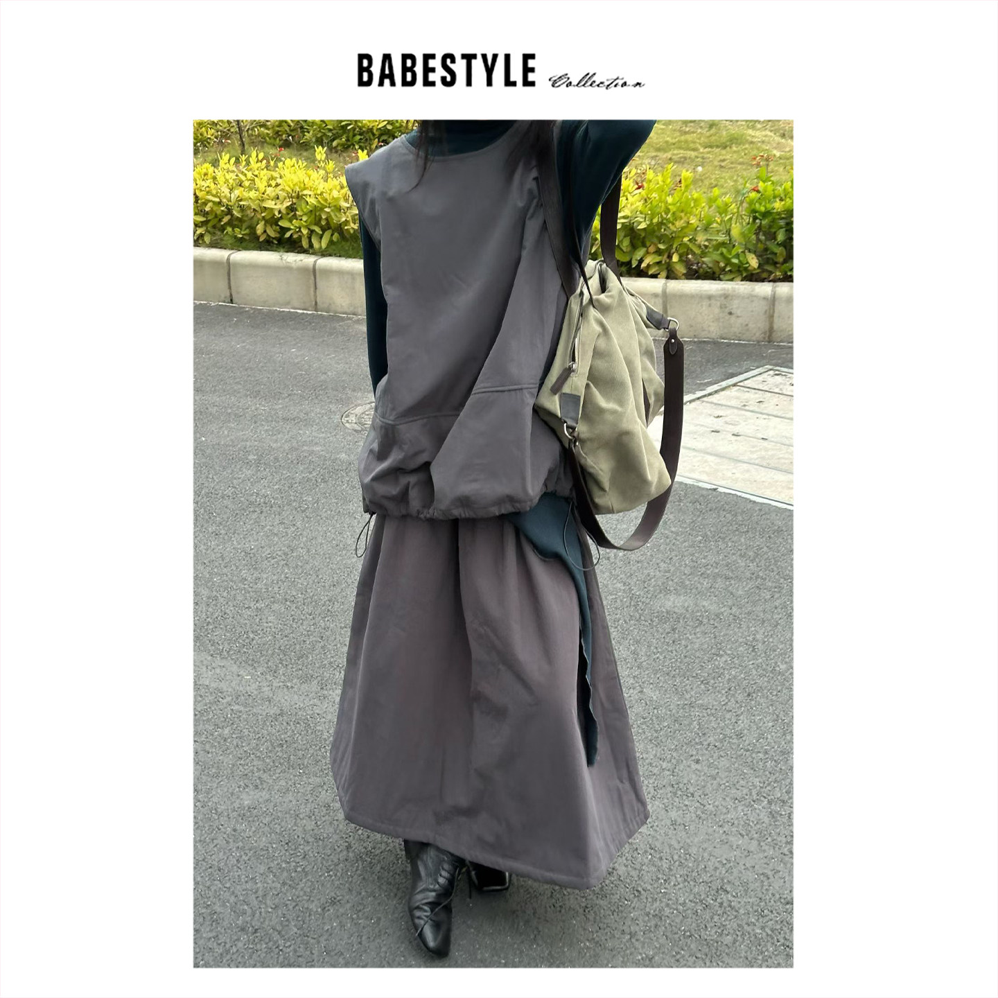 BEBESTYLE | “文艺女作家”日式复古廓形宽松夹棉背心+半身裙,女装/女士精品,半身裙,淘宝优惠券,粉丝福利购,淘宝优惠卷