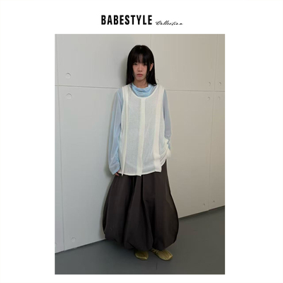BABESTYLE |“冷感玩家” YAN 日式文艺气质极简百搭麻料针织背心