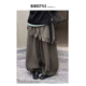 BABESTYLE 艺术家斜摆假两件设计羊毛气泡裤 流苏屁帘 日式