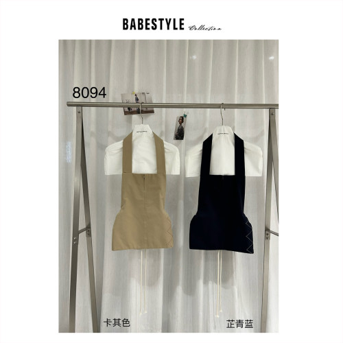 BABESTYLE |“miu系工装少女” UNTime首尔时髦后背抽绳背心