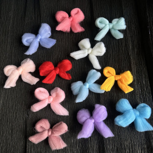 棉绒蝴蝶结手工DIY橘川甜美风