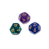 12星座骰子3颗套装 创意星空十二面色子游戏筛子桌游玩具道具礼物