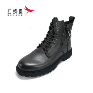 紅蜻蜓英倫風防滑耐磨休閑保暖馬丁靴男靴D3200049 REDDRAGONFLY