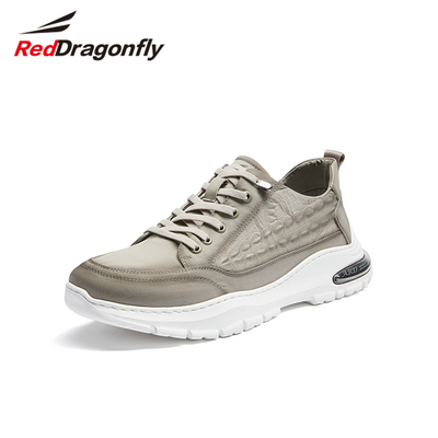 红蜻蜓网面织物拼接透气跑鞋