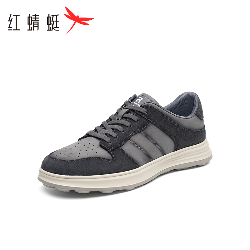 红蜻蜓真皮舒适松糕底休闲鞋