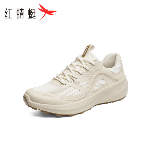 REDDRAGONFLY/红蜻蜓简约轻便厚底系带网面户外运动男鞋DM036060