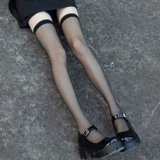 Сексуальный черный шелк чистый желание над коленными носками, чистая красная модель прозрачные длинные носки, коленные носки, женщины универсальные элегантные черные чулки