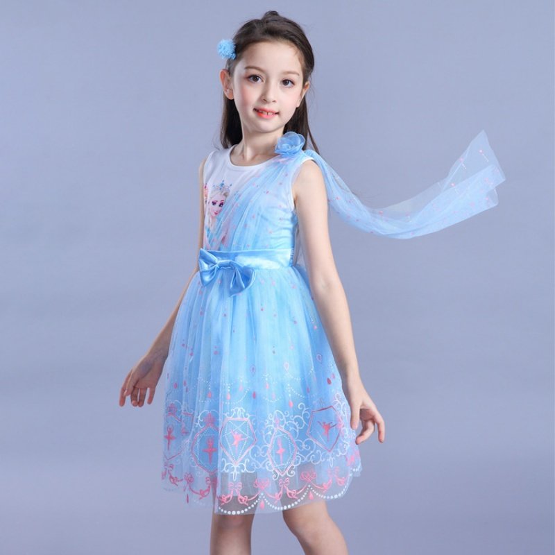 冰雪奇缘公主裙 女童连衣裙 艾莎安娜卡通裙 2018夏季短袖B|ruв категории Женская одежда, платье - от Buy2taobao.com для оказания профессиональной услуги покупки агента Taobao