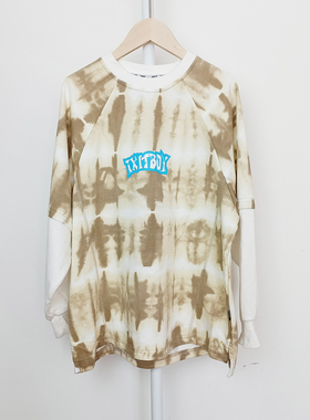 IT*男童140-170抽象艺术涂鸦长袖圆领薄款卫衣运动休闲风上衣