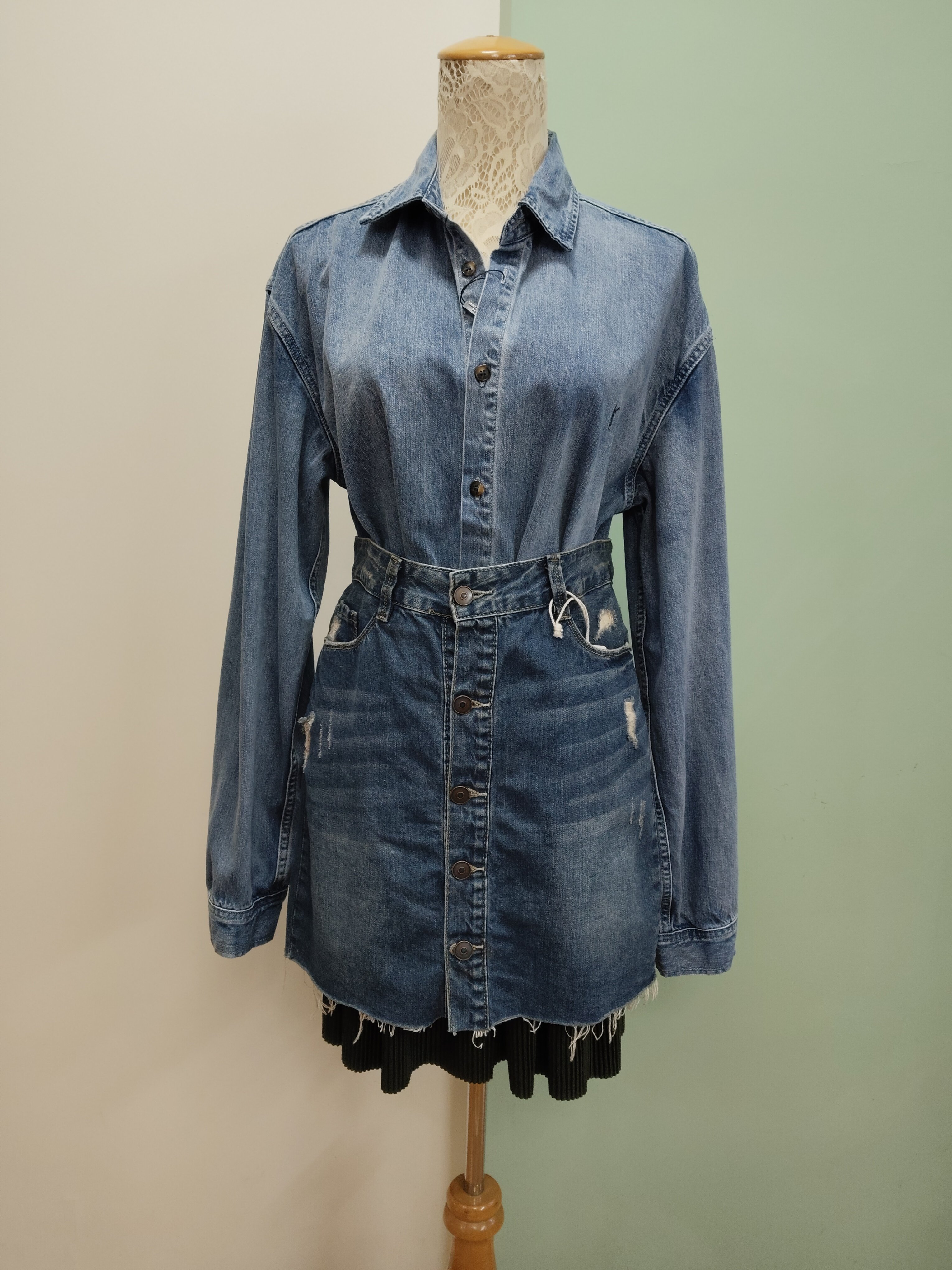 A版毛须边单排扣短款牛仔半身裙,女装/女士精品,半身裙,淘宝优惠券,粉丝福利购,淘宝优惠卷