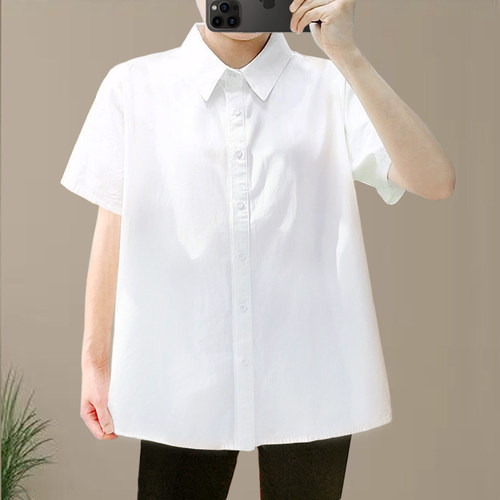 加大码白衬衫女200斤职业正装