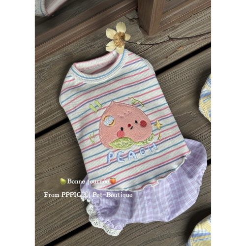 PPPig宠物衣服春夏秋冬狗狗衣服比熊泰迪马尔济斯柔软桃子