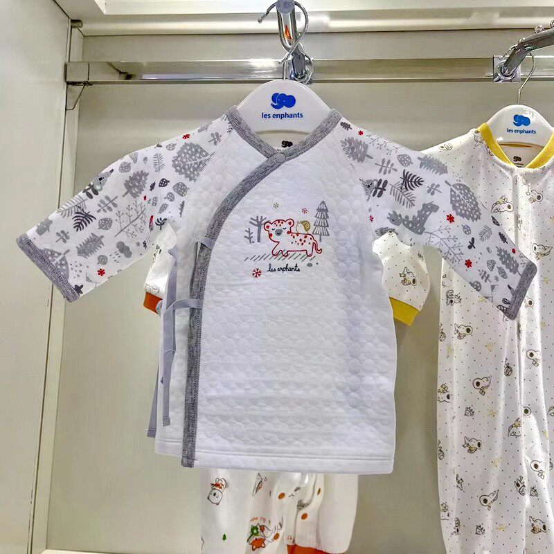 丽婴房商场同款新生婴儿保暖内衣秋冬新款衣服空气层上衣纯棉毛衫