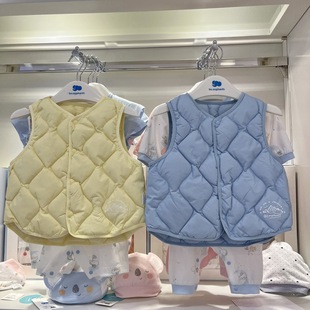 丽婴房羽绒马甲冬商场专柜款 男女儿童鸭绒服背心保暖马夹轻薄