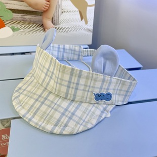 丽婴房商场专柜2024男女孩太阳帽婴儿童宝宝遮阳帽空顶夏薄款帽子