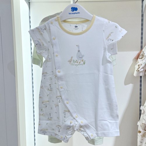 丽婴房商场专柜同款婴儿短袖连体衣2026夏超薄家居爬服全纯棉睡衣