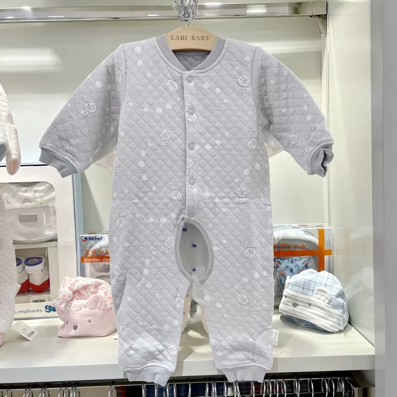 拉比童装秋冬季保暖连体衣婴儿哈衣新生儿衣服全纯棉内衣爬爬服