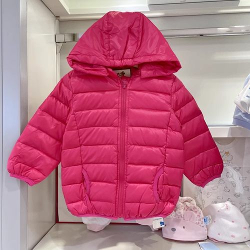 拉比羽绒服专柜正品男女儿童冬季上衣可脱帽保暖棉衣轻薄羽绒外套