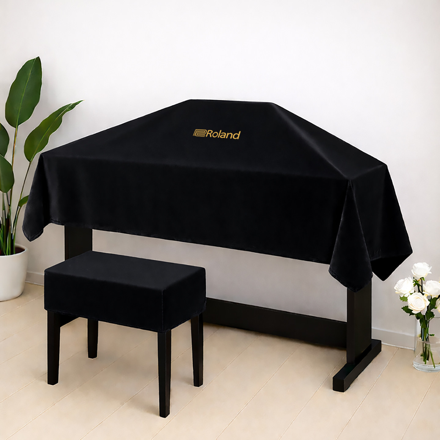 电钢琴盖巾适用罗兰通用88键天鹅绒61键电子琴防尘罩雅马哈盖布