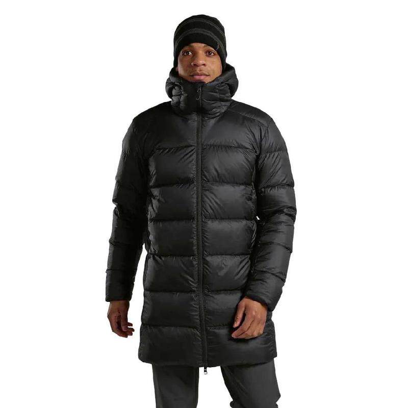 代购MONTANE男士羽绒服防风保暖可压缩保暖外套连帽长款户外夹克