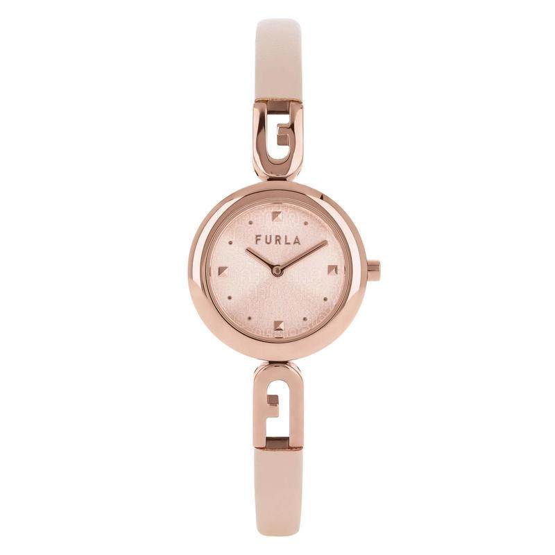 代购FURLA芙拉男士腕表计时夜光日期石英皮带金属玫瑰金防水