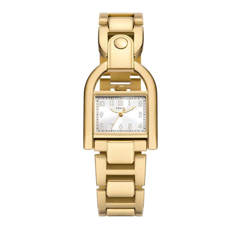 代购Fossil化石女士腕表计时夜光日期三针金属钢带防水方形商务
