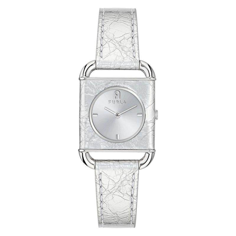 代购FURLA芙拉男士腕表计时夜光日期简约金属皮带防水银色商务