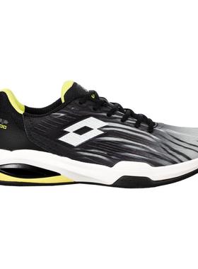 代购Lotto乐途男士网球鞋缓震轻量耐磨透气黑色灰色荧光黄