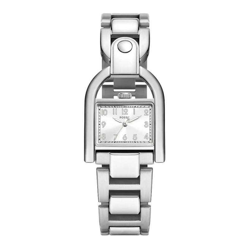 代购Fossil化石女士腕表计时夜光日期精准金属钢带银色防水商务