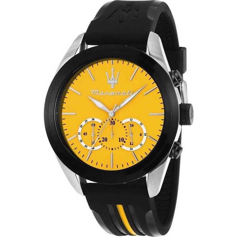 代购Maserati玛莎拉蒂男士腕表计时夜光24小时秒表硅胶带防水