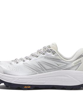 代购Hoka OneOne男女越野跑鞋高抓地力缓震回弹徒步鞋白色轻量