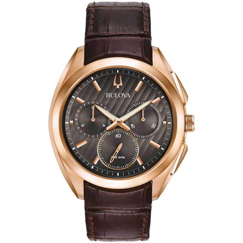 海外代购BULOVA/宝路华男女腕表精准计时三眼计时石英机芯皮带