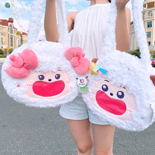 原点绒创正版喜羊羊与灰太狼痛包懒羊羊公仔单肩包美羊羊大侧包