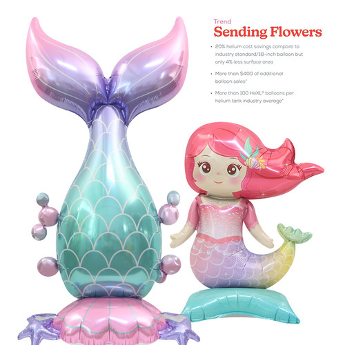 铝膜卡通气球美人鱼尾巴巨形超大